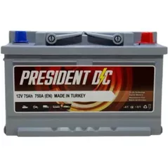 Автомобильный аккумулятор President 75 AH 750A (277x175x191)