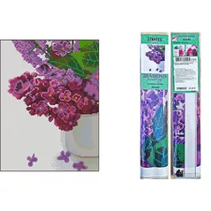 Tablou pe numere Strateg 57301 Mozaic cu diamante 30x40cm Liliac