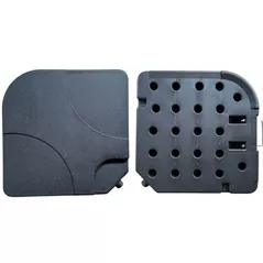 Umbrelă de gradină Hydro S 0431004 Set (2 buc) suport umbrelă, baza în cruce, apă sau nisip, negru