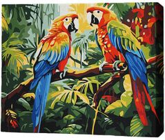 Tablou pe numere BrushMe RMG0006FC 30x40сm (fără cutie) Dialog în junglă