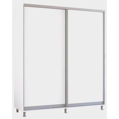 Dulap Mobildor-Lux Aron-S uși glisante din PAL (200x60x220H cm) Alb Brilliant