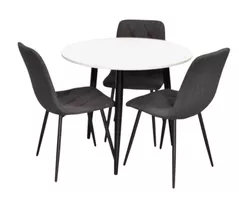 Set masă și scaune Evelin di Costacurta стол DT-404-3B + 3 стула YTC-080B Dark grey