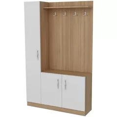 Mobilă pentru antreu Trendy Naturel, AlbTeak, 110x180x32cm (GTR005918)