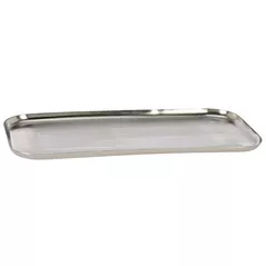 Поднос/столик кухонный Promstore 27441 Поднос металлический с бортиком 38x18сm, серебрянный