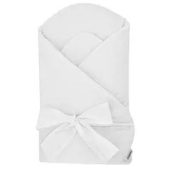 Lenjerie de pat pentru copii Feedo 207203 Plic pentru infasat cu fundita Pure White, 75x75 cm