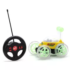 Радиоуправляемая игрушка New World 9802M-1 Трюковой автомобиль-опрокидыватель (жёлтый), 93308