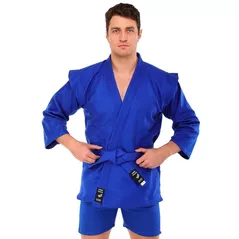 Одежда для спорта SUHS 13507 Kimono pt sambo din coton m.160cm, 500g/m2 CO-4676 blue