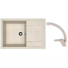 Мойка кухонная со смесителем Dr.Gans Techno 760 + SanDonna F 1069 bej