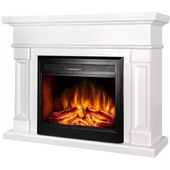 Șemineu electric ArtFlame Riga & Carmen, 1020x1360x330 mm, Alb