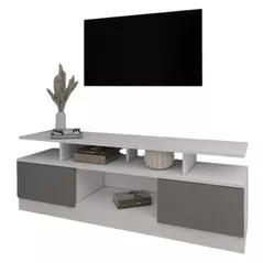 Comodă TV Smartex (16501) Т9 120cm TV Alb+Grafit