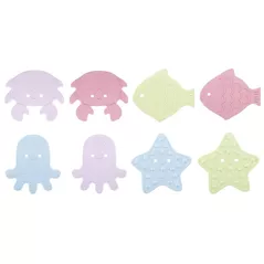 Accesoriu pentru baie Roxy Kids RBM-008-SA Covorașe antiderapante mini cu animale marine, culoare pastel, 8 buc.