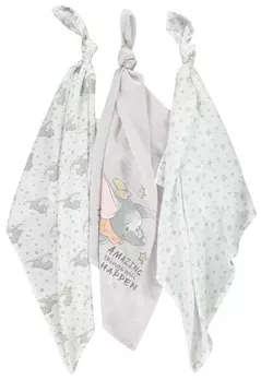 Аксессуар для пеленания Premaman PBRCIT-GRC-UNQ Set 3 pelinci din bumbac Disney Dumbo