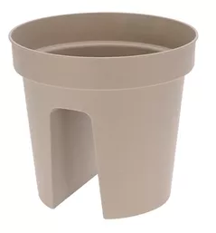 Цветочный горшок Holland 31202 Ghiveci pentru balustrada D28, H25cm, gri-bej
