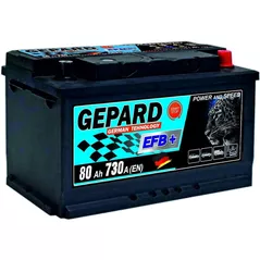 Acumulator auto Gepard Silver 80 AH EFB START STOP 730A (313x175x174)