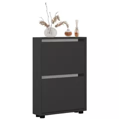 Raft pentru încălțăminte Mobildor-Lux Leo Slim 70x16x86H cm Anthracite
