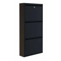 Raft pentru încălțăminte Trendy Locking 3 Piece Metal-Black, 50x103x15cm