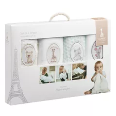 Accesoriu pentru înfășat Sophie la Girafe 850724 Set 4 Scutece din Bumbac 70x70 cm
