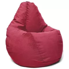 Fotoliu BeanBag BeanBag BM5878, Fotoliu în formă de pară din velur Maserrati, L, visiniu