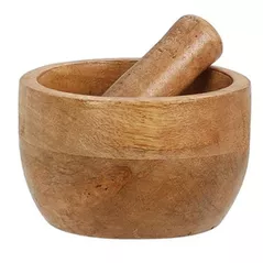 Аксессуар для кухни Excellent Houseware 55491 Mojar cu pistil 330ml 10x10x6.5cm, lemn mango