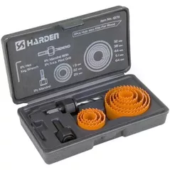 Набор головок, бит, насадок Harden 610546 Набор коронок по дереву 11шт (19-64мм)