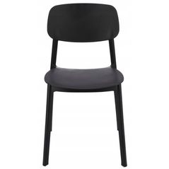 Scaun Jumi CM-275164 Scaun terasa LARA din plastic, Negru