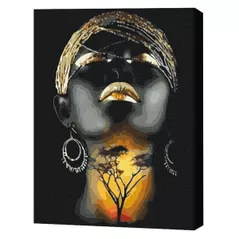 Картина по номерам BrushMe BS36510 (în cutie) Portret în aur