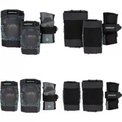 Защитное снаряжение Powerslide 903295 Standart Black/Teal set Size M