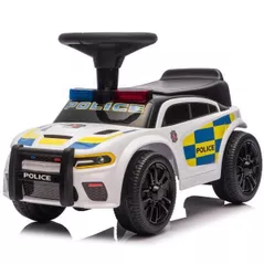 Tolocar Kids car 8410063 White "Police Ride-On Car" pentru copii, cu volan muzical