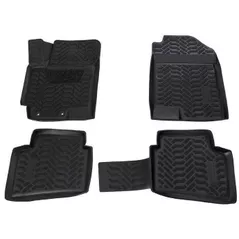 Коврик для автомобиля Aileron 64808 Kia Rio IV (06.2017-) (3D с подпятником) (Крепеж)