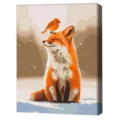 Картина по номерам BrushMe BS54489 40x50cm (în cutie) Prietenii iernii