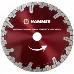 Диск отрезной Hammer 40256 diamant, d230х3,2x8x22,2mm, Turbo, taiere la uscat
