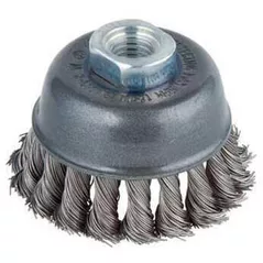 Набор головок, бит, насадок Wolfcraft Чашковидная щётка из стальной проволоки с витой проволокой 2125000