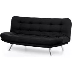 Canapea Trendy Misa Negru, extensibila (3 locuri)
