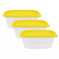 Container alimentare Aleana 169026 Set Omega dreptunghiular 3buc 0,7l