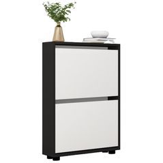 Raft pentru încălțăminte Mobildor-Lux Leo Slim 50x16x86H cm Anthracite/White