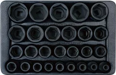 Набор головок, бит, насадок King Tony 9-4427MP набор 1/2" ударных головок 6 гран. от 8 до 36мм, 27 пр.