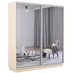 Dulap Mobildor-Lux Fox uși glisante din oglinzi (170x60x210H cm) Sonoma