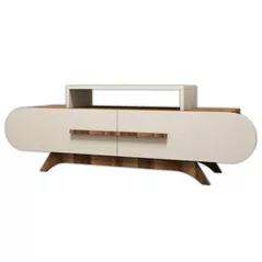 Comodă TV Trendy Trandafir, Nuc, Smantana 145x49x36cm