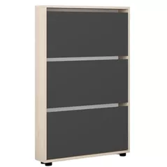 Полка для обуви Mobildor-Lux Leo Slim 60x16x125H cm Sonoma/Anthracite
