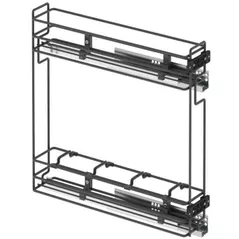 Фурнитура для мебели Starax S-2421-A бутылочница 150мм антр пз ч/в R