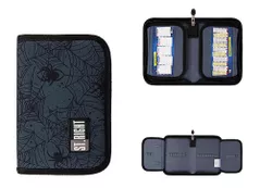 Школьный пенал St.RIGHT 52882 Penar 21x14X3.5cm, Spider Web, textil, cu 2 buzunare