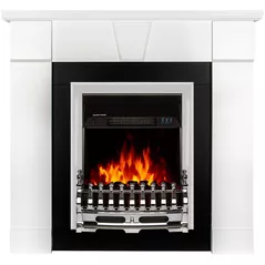 Камин электрический ArtFlame Elyon & Galileo Silver, 950x1000x270mm, Alb