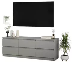 Comodă TV MebelStar NEO 6S 180x43x53 Grey (MBS-1295)