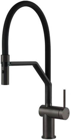 Bateria bucătărie Gessi 60429-707 Inedito Black Metal Brushed PVD