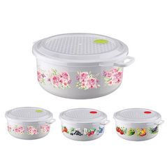 Контейнер для хранения пищи Бытпласт 45600 Емкость для холодильника/МВП Phibo 3l D23x11cm клапан