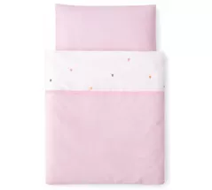 Lenjerie de pat pentru copii Veres VR 153.1.34 Бело-розовая с сердечками (90x110/40x60) (3ед.)