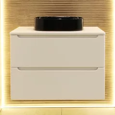 Шкаф под умывальник Bayro подвесной Bergamo 800 под столешницу белый мат