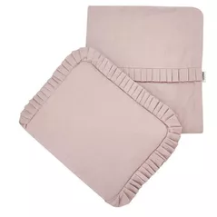Accesorii pentru cărucior Feedo 205216 Set pentru carucior si pat cu dantela Pastel Pink, 30x35, 85x75 cm
