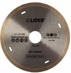Набор головок, бит, насадок Lider 201010 Алмазный диск сплошной 230x1,8x22,23 мм, промышленные инструменты