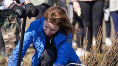 Sandu a plantat copaci în Găgăuzia, alături de studenții de la Comrat